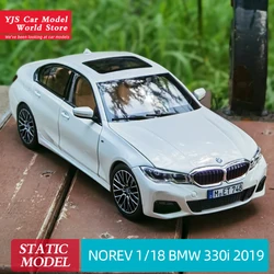 2019 New 3 Series G20 330i White Black NOREV 1:18 scale diecast scale model car Metal collectible gift to friends and family