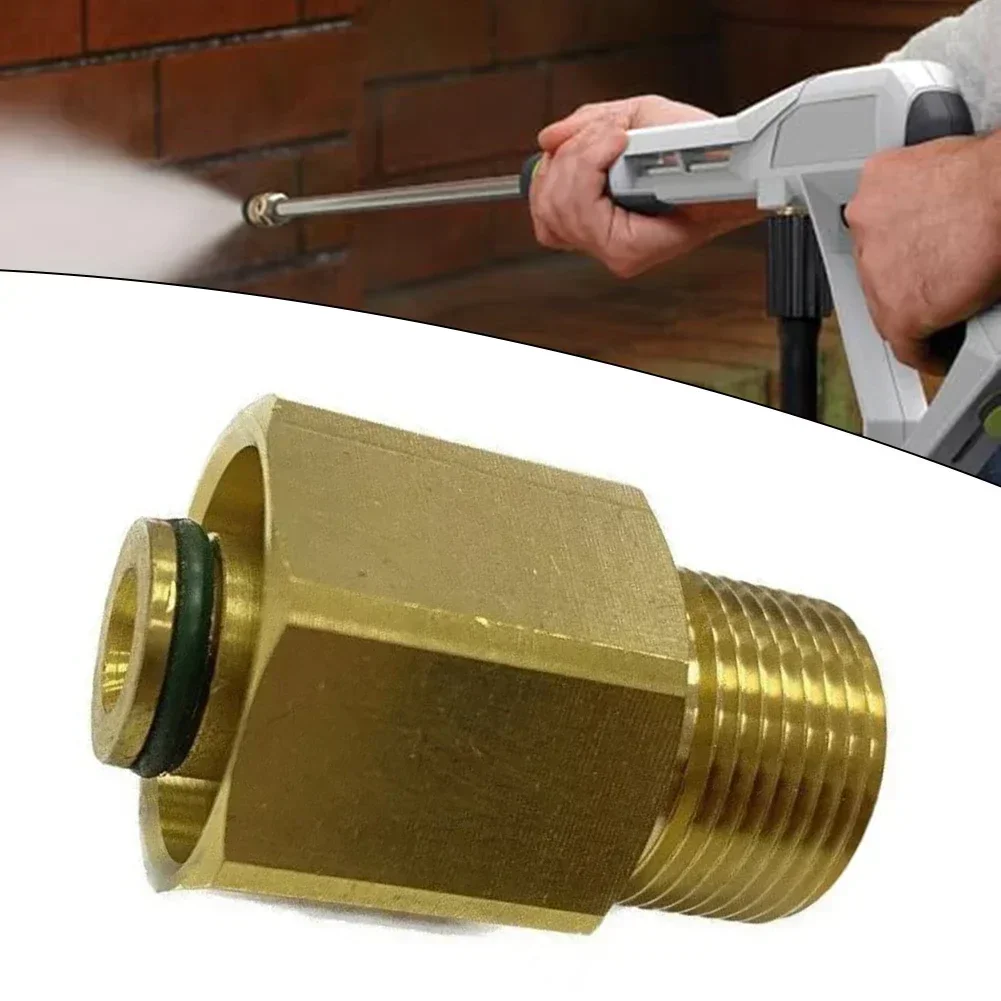

1pcs M22 To 14 Brass Male High Pressure Hose Adapter Washer Quick Coupler High Pressure Water Pistol Adapter Accessories