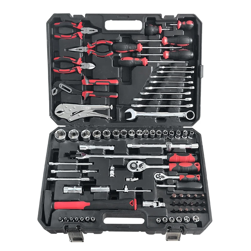 RT 150 piece 1/2 1/4 3/8 a multi - functional toolbox with a variety of tools is suitable for professional auto repair