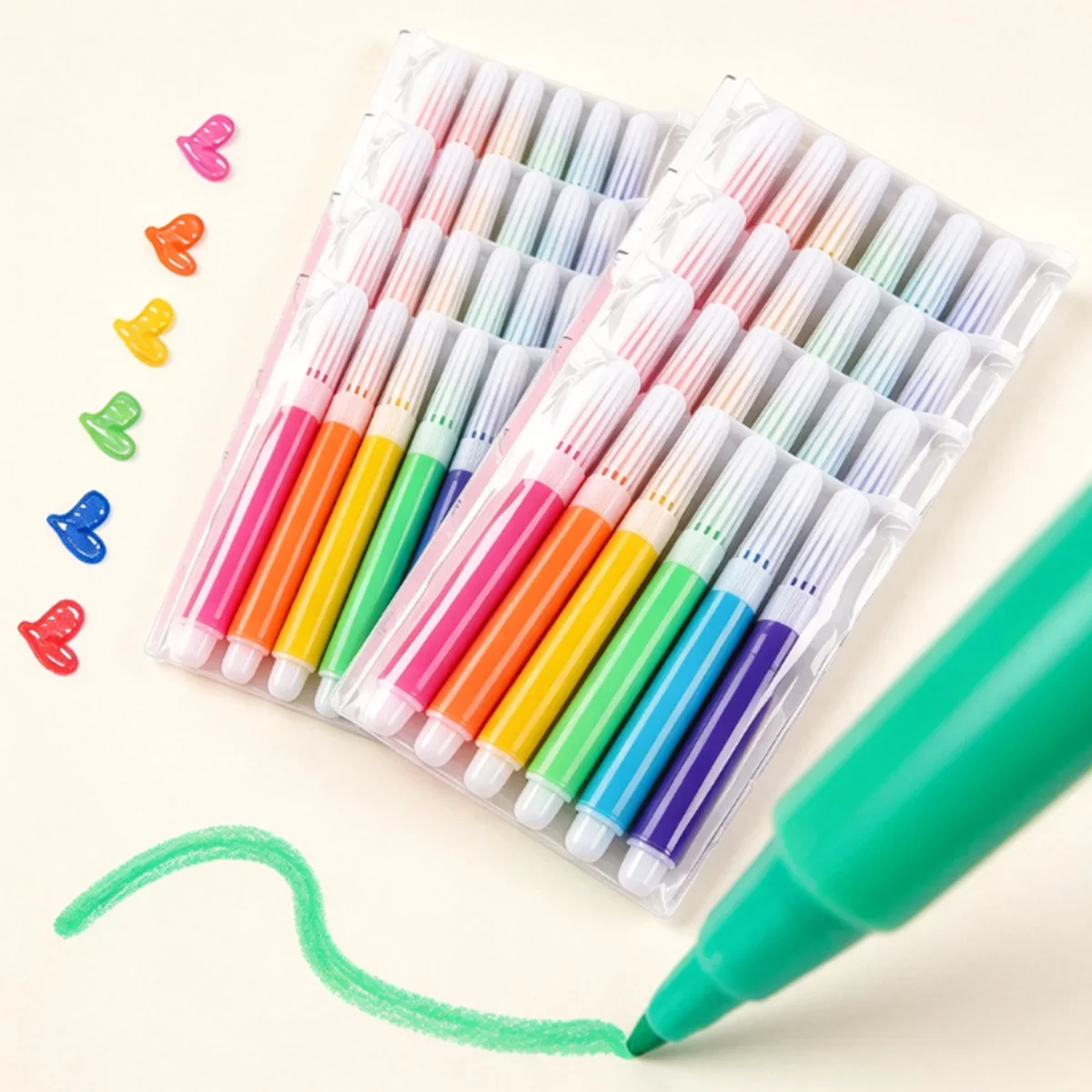 36/72/108/144Pcs Mini Vibrant Watercolor Pen Set, Smooth Flow Markers For Coloring Doodling And Creative Art Supply Projects ZSY