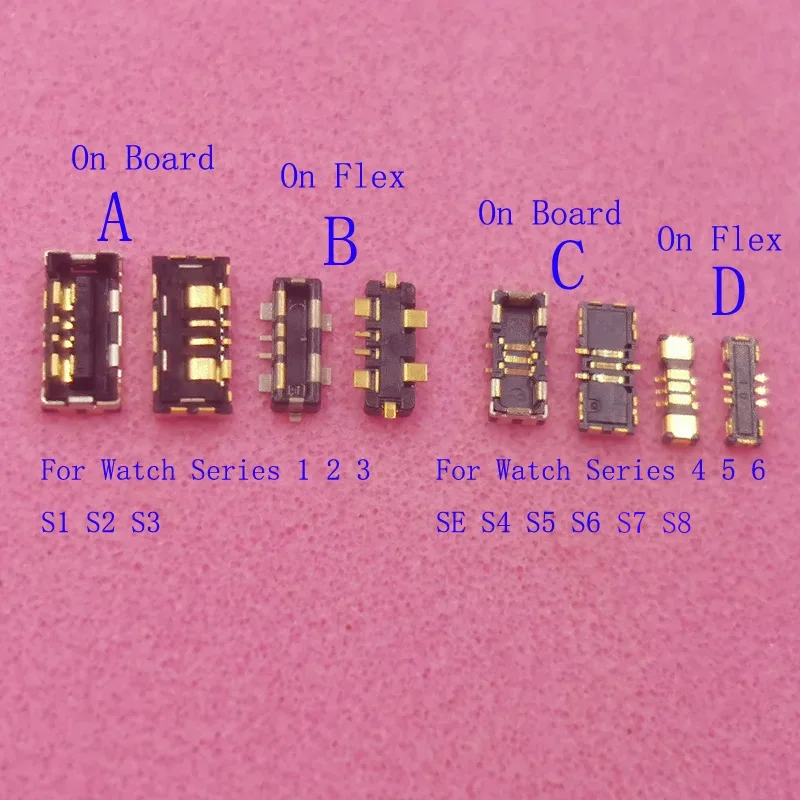1-20Pcs Battery Flex Cable FPC Connector Plug For Apple Watch Series 1 2 3 4 5 6 7 8 SE S1 S2 S3 S4 S6 S5 S7 S8 40 41 44 45 mm