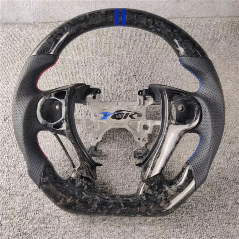 

For Honda Accord 9th gen 2013 2014 2015 2016 2017 Carbon Fiber Steering Wheel Blue stitching