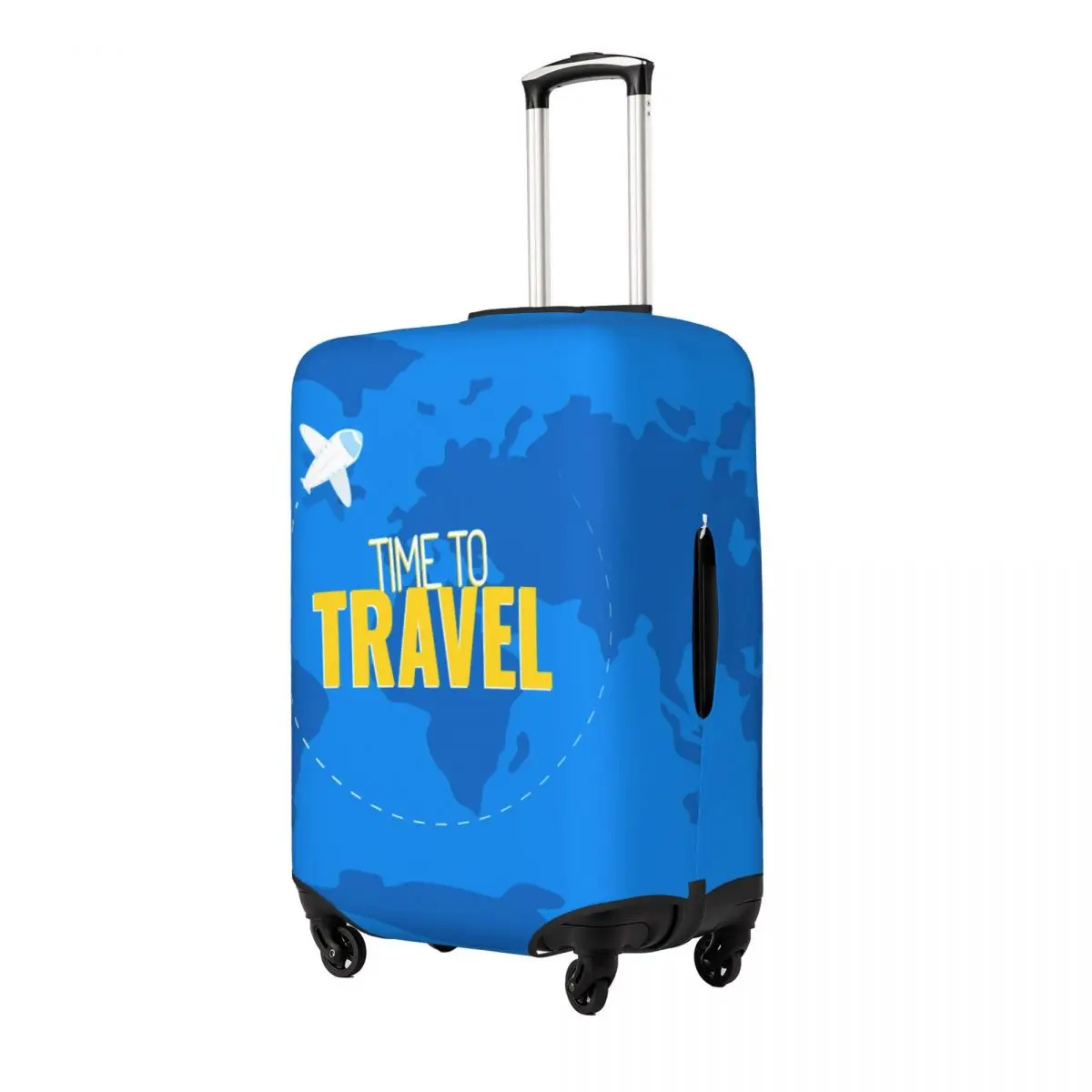 Time To Travel Suitcase Cover Elastic Travel Protection Luggage Supplies Vacation