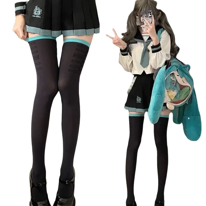 

Cartoon secondary cos Hatsune Miku over-the-knee socks pantyhose cosplay light and breathable light leg artifact stockings