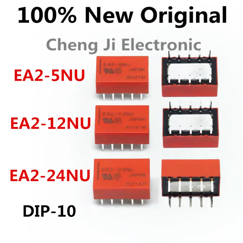 Imagem -06 - Relé de Sinal Original Dip 10 1a Dpdt Ea25nu Ea212nu Ea224nu Ea2-12nu-l Ea2-24nu-l Ea2-24nu-l 5-10 Pcs Lote Novo