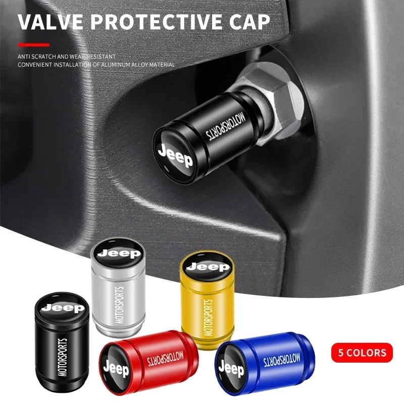 

4 шт. креативных новых противоугонных колпачков для шин, спортивные, для Jeep Grand Cherokee, Wrangler JK, Gladiator, Compass, Renegade, Patriot, Liberty