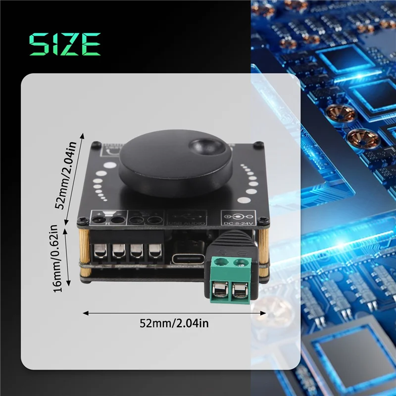 XY-AP50L Mini Bluetooth 5.0 50 W + 50 W Wireless Audio Power Digital Verstärker Bord Stereo Verstärker 3,5 MM AUX USB APP-POS