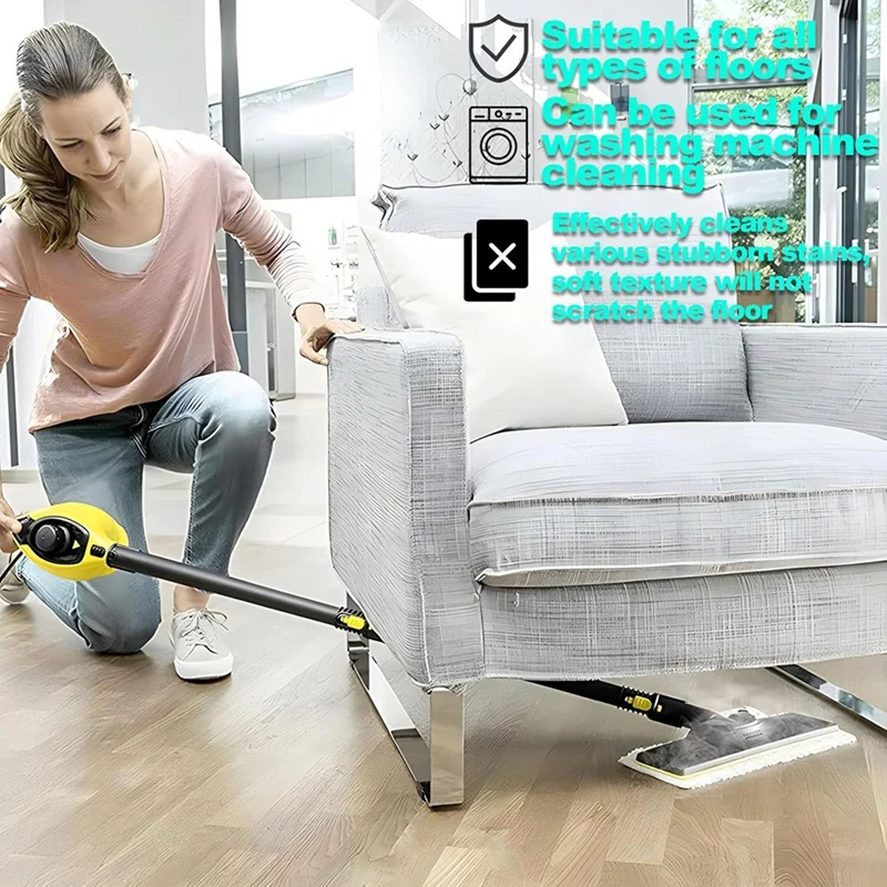 مجموعة قماش A86I-Microfibre قماش من الألياف الدقيقة قابل للغسل لمنظفات البخار Karcher Easyfix SC 2، SC 3، SC 4، SC 5