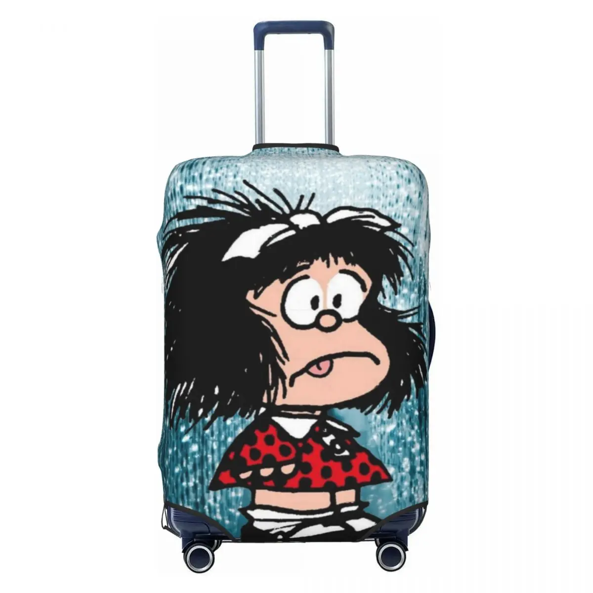 Mafalda In Shock Suitcase Cover Funny Flight Flight Cruise Trip Practical Luggage Supplies Protection