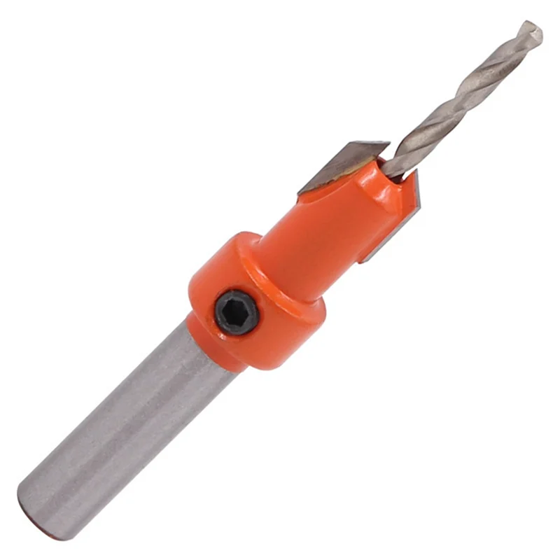 ABWR-カウンターシンクドリルビットセット(5個)、木工用に8mm調整可能、カウンターシンクドリルビットが含まれています