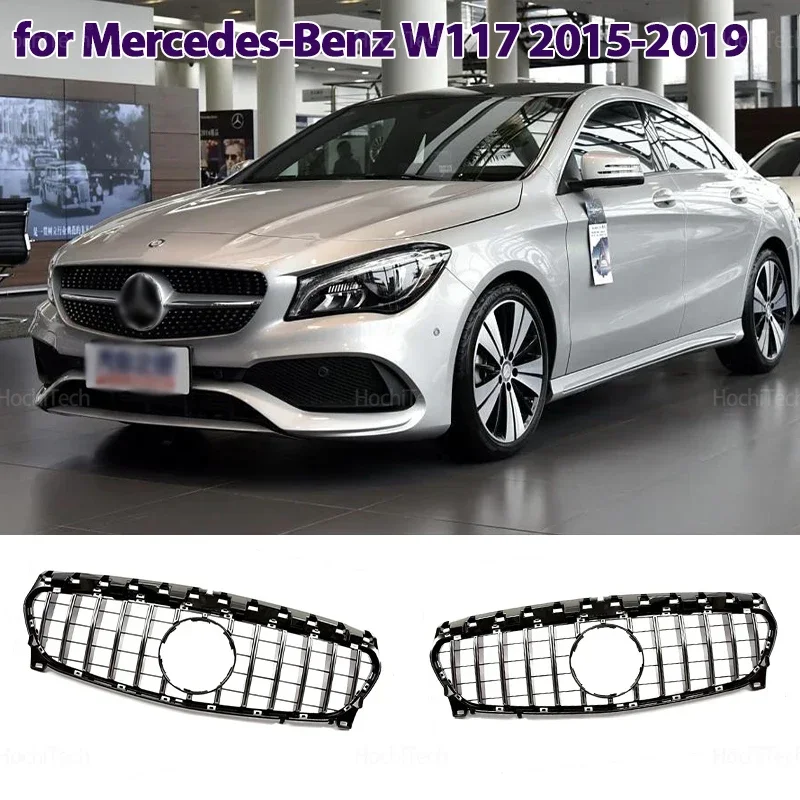 For Mercedes Benz CLA-Class W117 C117 X117 CLA180 CLA200 CLA250 2015-2019 Front Bumper Hood Kidney Grill Racing Grilles