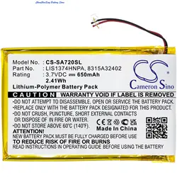 650mAh Battery for Sony NWZ-820 NWZ-A720 NWZ-A726 NWZ-A728 NWZ-A729BLK NWZ-A826 NWZ-A828 NWZ-A829 NWZ-S738 S738F