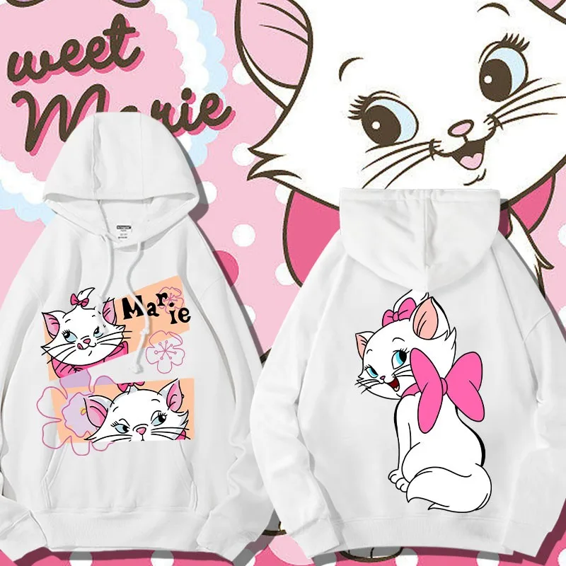 

Mary Cat Animation Joint Hoodie Female Hoodie Coat Girl Korean Version Loose Design Sense Of Niche Clothing Spring Style