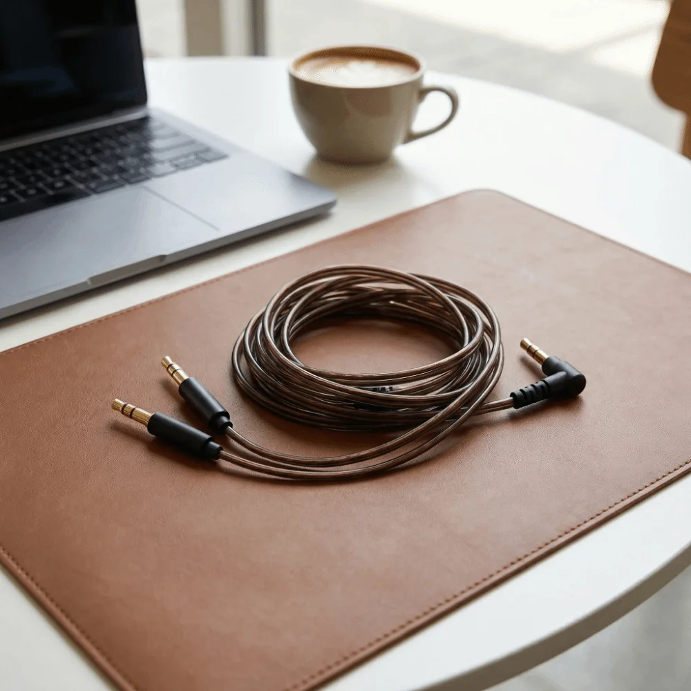 Male 3.5mm to Dual 3.5mm Jack Male Cord Plug and Play 1.2m OFC Core Headphone Upgrade Cable for Hifiman Sundara / Arya/ Ananda