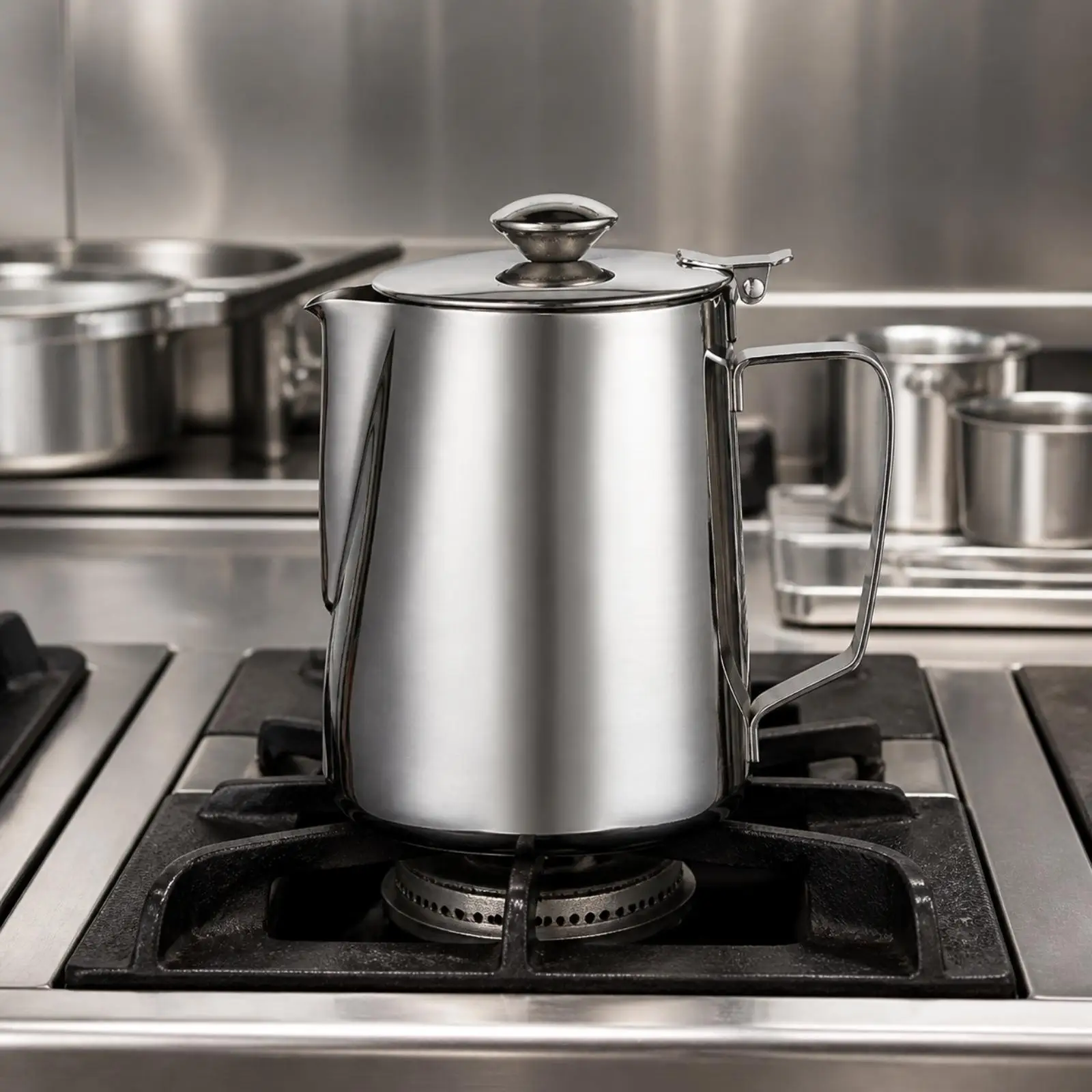 Beverage Brewing Kettle Stainless Steel Teapot with Drip-free Spout for Hot Drinks