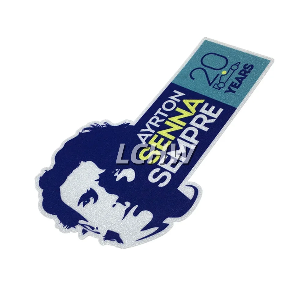 Adesivos Automotivos de Corrida AYRTON SENNA 20 ANOS, Decalques para Carroceria e Janelas, Fita de Patrocínio Modificada, Gráficos de Corrida de Motor