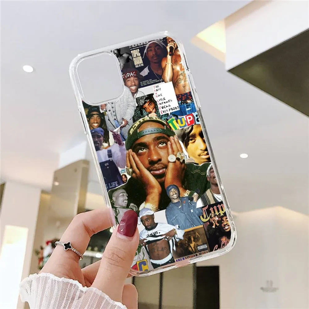 2Pac Tupac Amaru Shakur Phone Case For Iphone 15 11 13 14 Pro Max 7 8 Plus X Xr Xs Max Se2020 12mini Transparent Cover