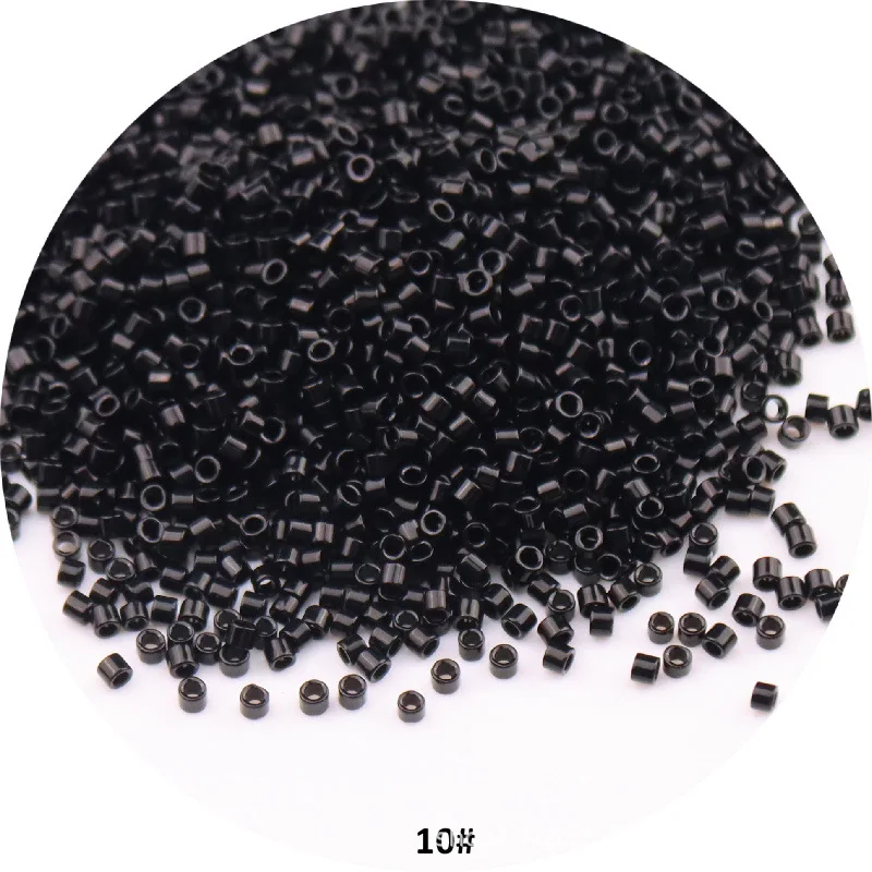 1000 Stück 1,6 mm metallische Glasperlen 11/0 lose Abstandsperlen für Handarbeiten, Schmuckherstellung, DIY-Charms, handgefertigtes Nähen