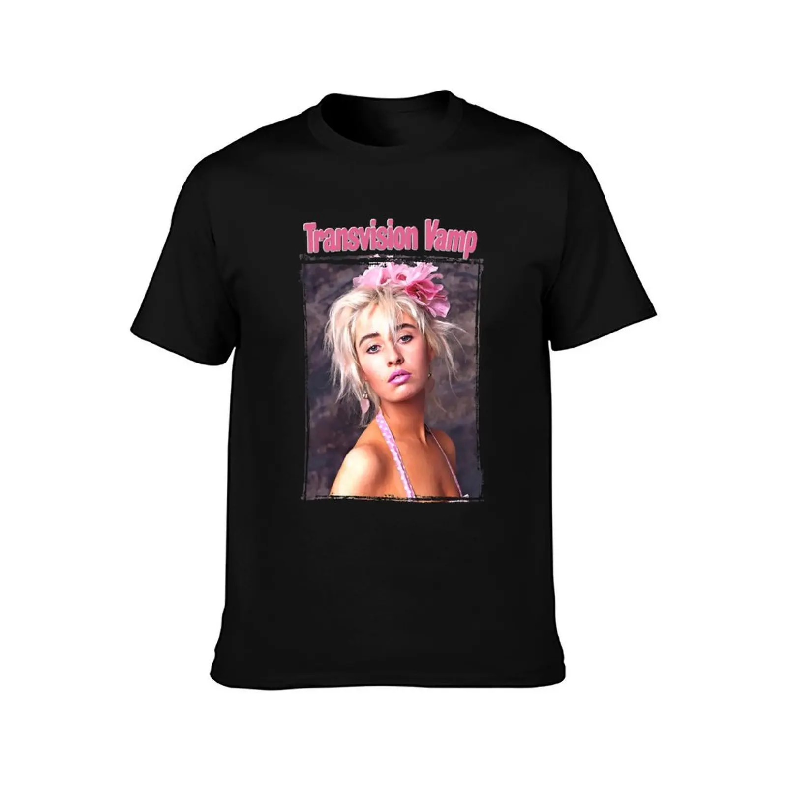 Vintage Transvision Vamp With Wendy James Post Punk Music Black T-Shirt Breathable Workout Short Sleeve Top T-Shirt