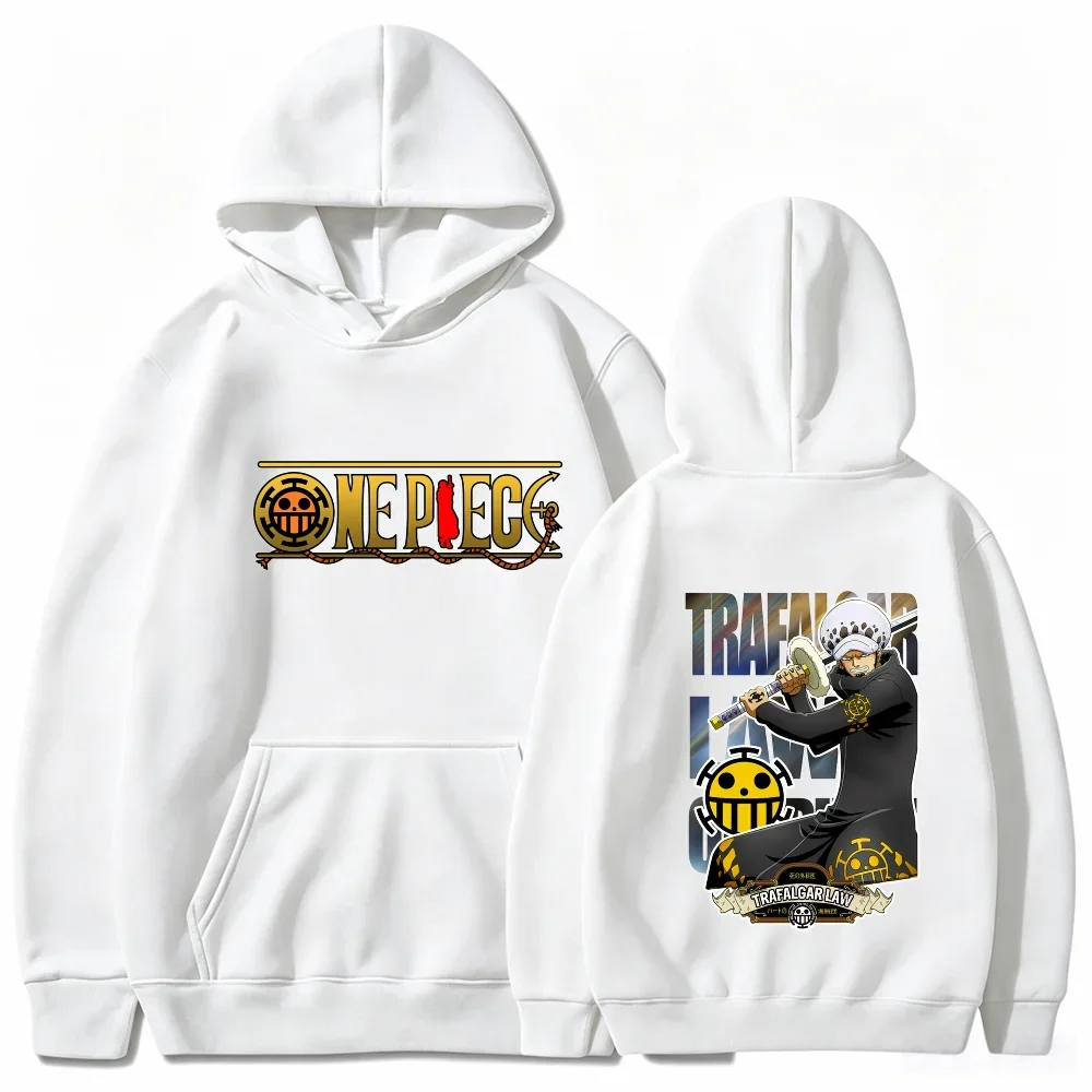 One Piece Trafalgar Law Print Hoodie Unisex Anime Pullover Sweatshirt Casual Streetwear Hip‑Hop Autumn Winter Hooded Tops
