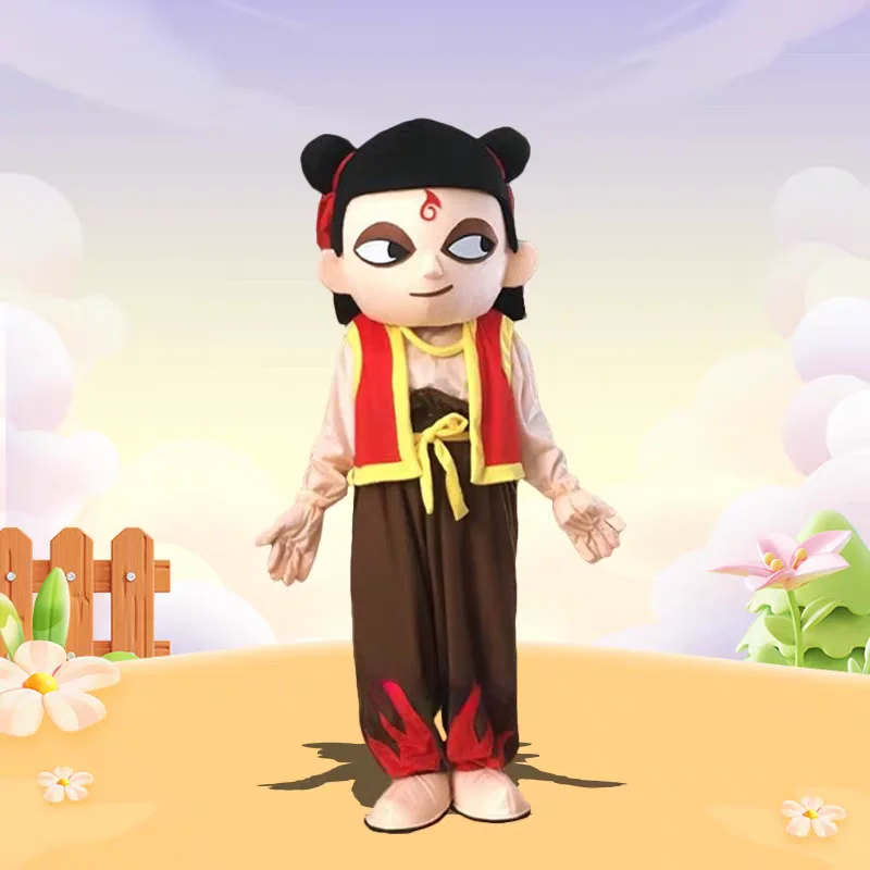 Criança mágica descendente nezha mascote traje carnaval baile de formatura festa dia dos namorados mostrar adereços cosplay dos desenhos animados boneca vestido conjunto