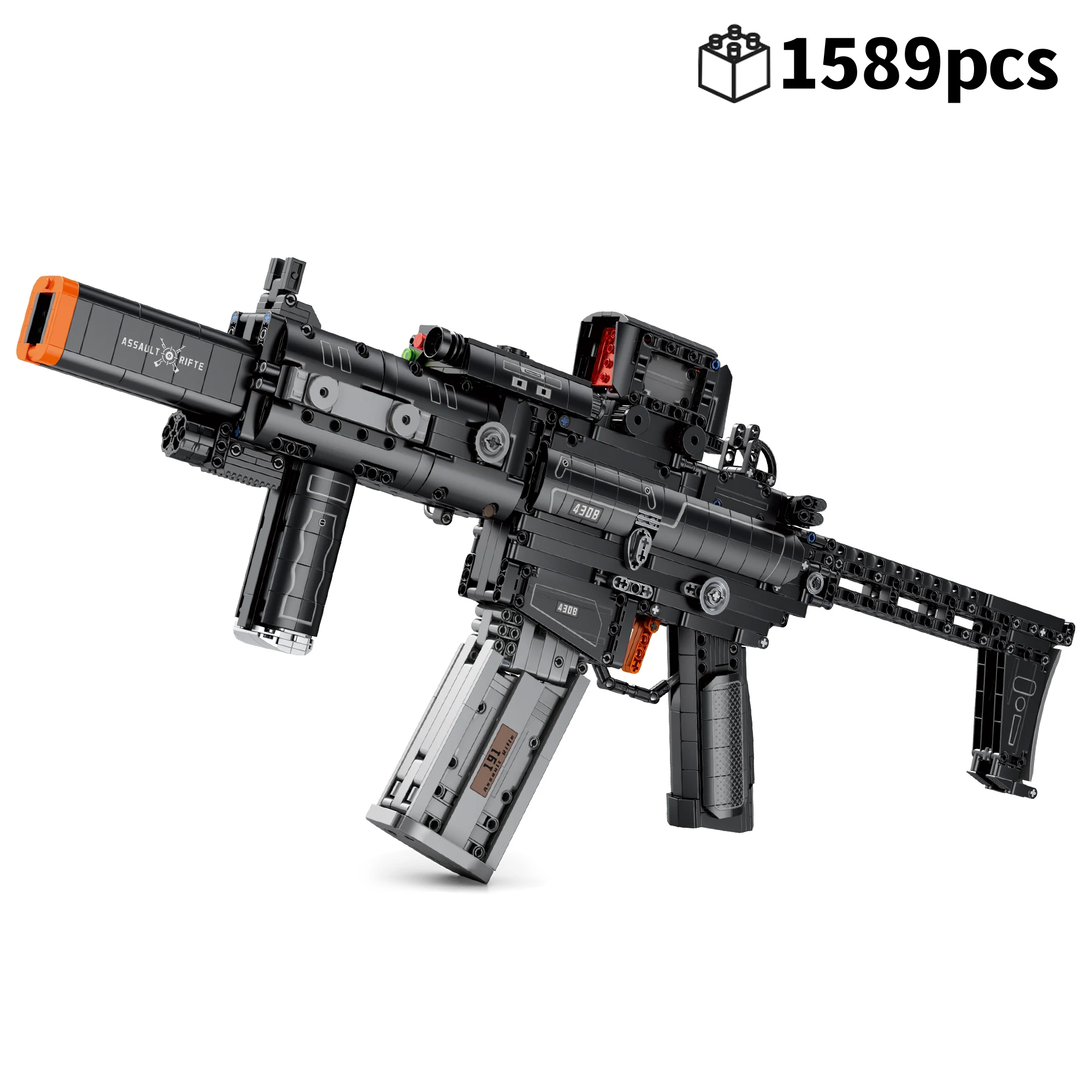 Technische militaire bouwstenen Set MCX Assault Rifle Model Kit WW2 Geïnspireerd Special Forces Legerwapens Kinderverjaardagscadeau ​