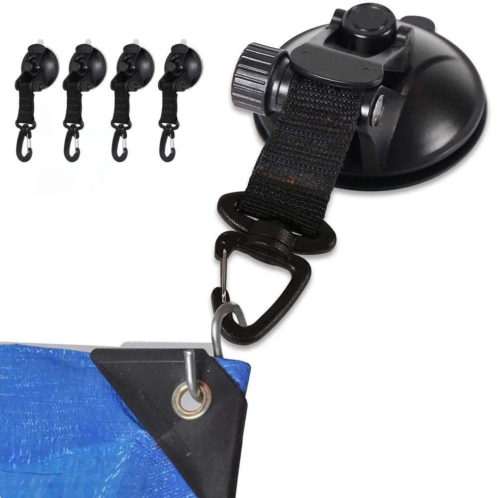 

Heavy Duty Tent Hook Carabiner Outdoor Camping Suction Cup Anchor Securing Hook Portable for Canopy Tarp Universal Hook