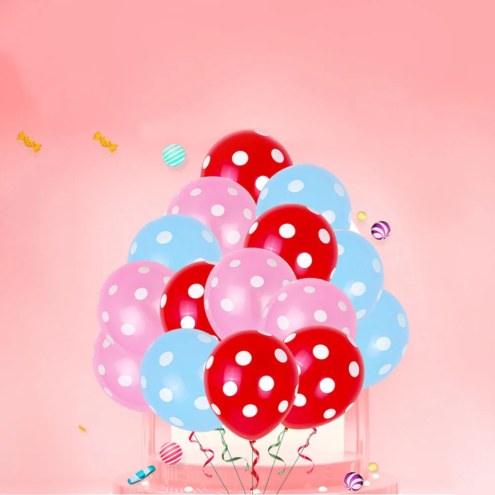 

100Pcs Polka Dot Latex Balloons Thickened 12 Inch Inflatable Air Balloons Birthday Wedding Party Decoration Polka Dot Balloon