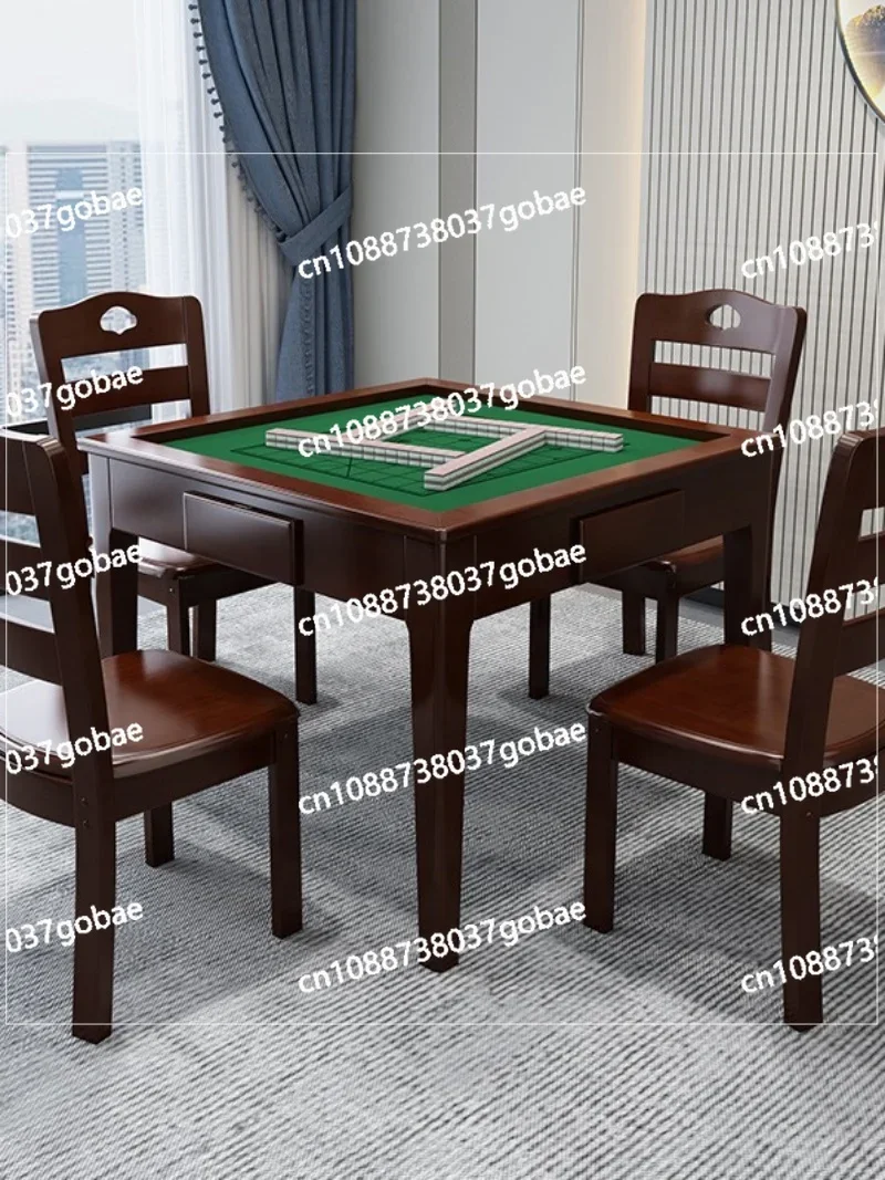 LMM Dual-Use Simple Hand Rub Mahjong Table Household Chess Table