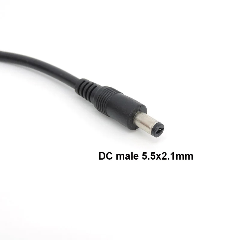 DC Female to Male Plug Extension connector Cable 0.5/1/1.5/2/3/5m/10m 2.1mmx5.5mm for 12V Power Adapter Cord CCTV Camera Strip A