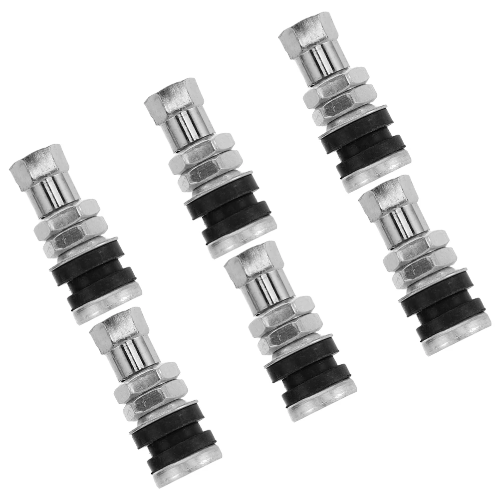 

6pcs Tire Valve Stems Heavy Duty Metal Alloy Gas Nozzles Durable Materials For Motorcycles Electric Vehicles Atv Bike