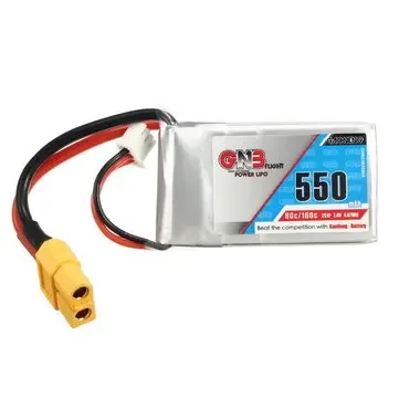 Gaoneng GNB 7.4V 550mAh 2S 80/160C Lipo Battery XT30 Plug For Kingkong geprc Iflight RC fpv copter Drone