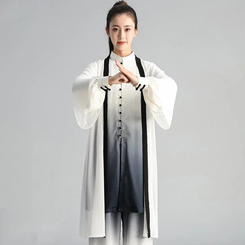 Kung Fu Tai Chi Clothing Martial Arts Clothes Taijiquan Wushu Uniform Wing Chun Three Pieces Suit The Gradient 2022 New Style