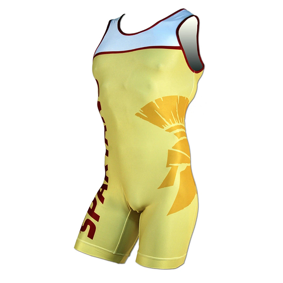 Jaguars Red Wrestling Singlets Tummy Control Wear GYM Sleeveless Triathlon PowerLifting Clothing Swimming Running Skinsuit