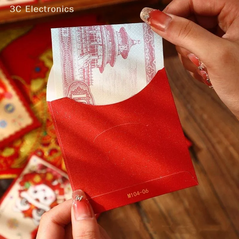 

6 шт. бумага 2026 год лошади красный конверт традиционное благословение красный карман для празднования свадьбы мини-мультфильм счастливый мешок для денег