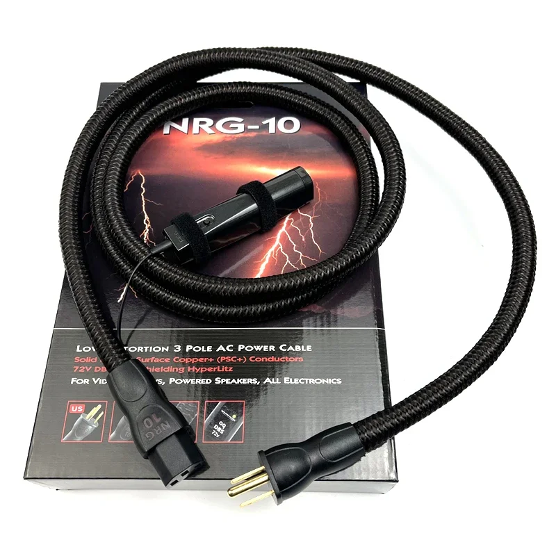 Cavo di alimentazione NRG-10 Cavo 13AWG PSC solido + conduttore Linea audio HiFi Spina USA e UE saldata a freddo