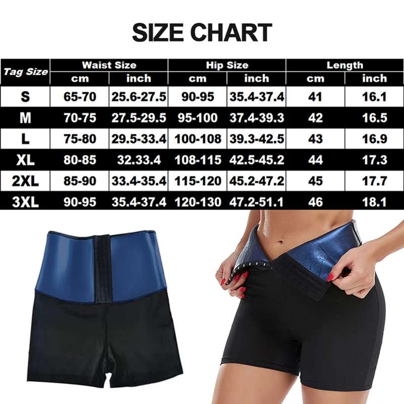 Thermal Shorts for Sports Women High Waist Sauna Pants Heat Trapping Shapewear Sweat Body Shaper Trainer Workout Fat Burner Faja