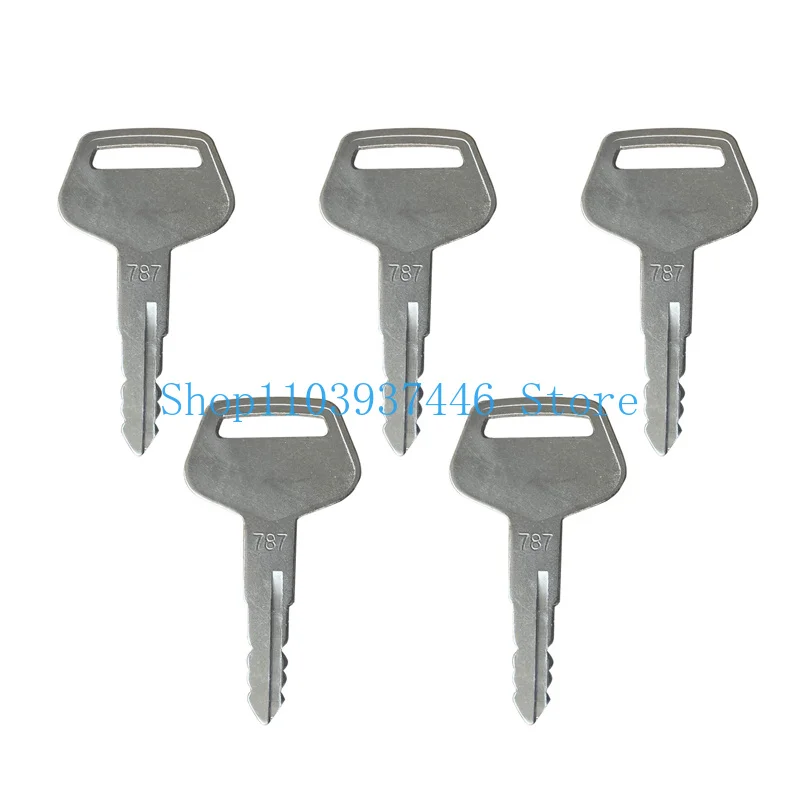5pcs Ignition Keys 787 TR261434 ELI80-0115 Compatible with Excavator PC300-7 PC400-7 PC120-7 PC130-6 PC130-7 PC200-7