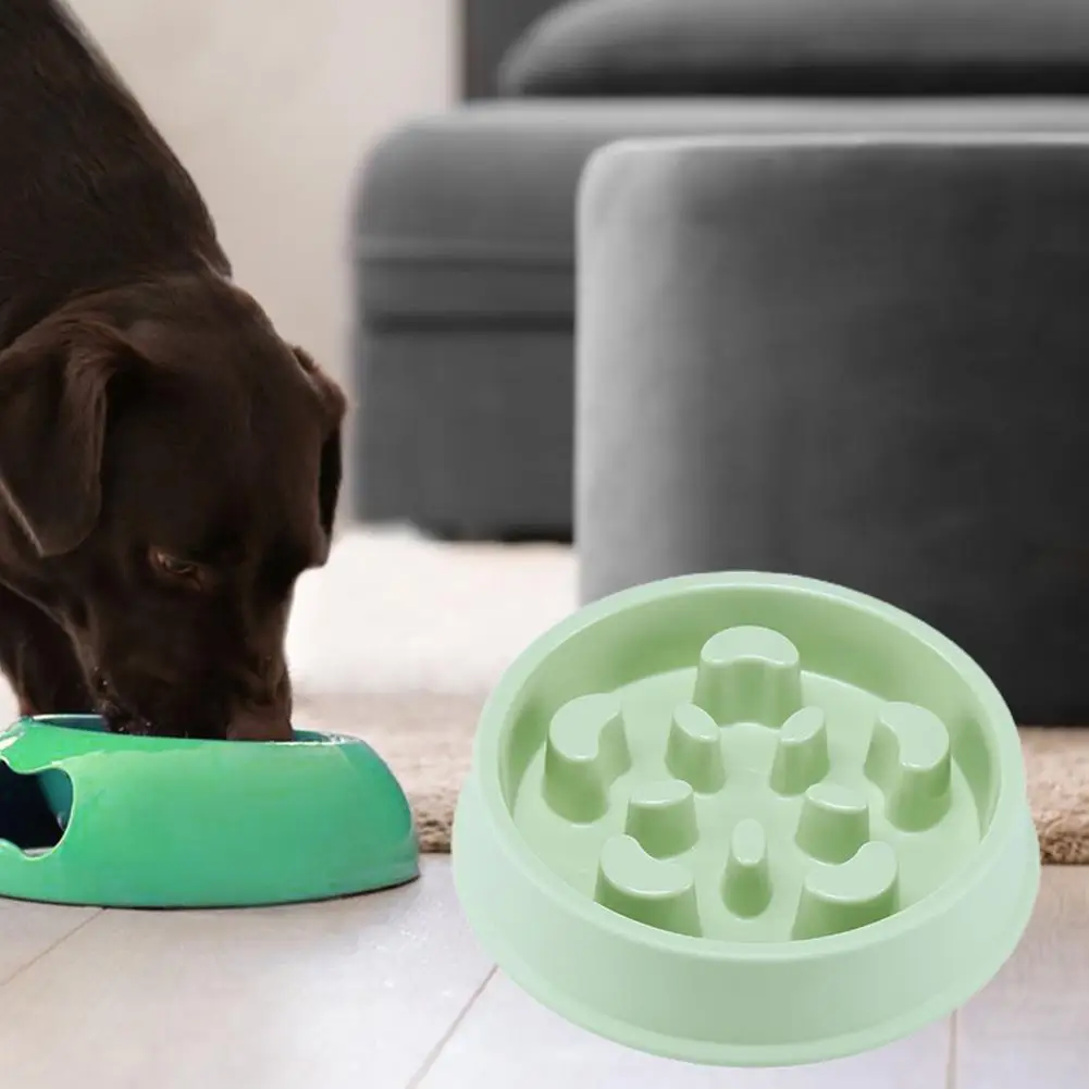 Slow Feeder Pet Bowl Thickened Dog Feeder Bowl Plastic Feeding  Durable Health Care Cat Dog Food Dispenser Bowl