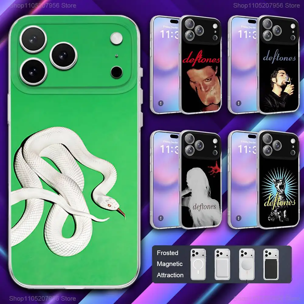 

Band D-Deftones For iPhone 11,12,15,14,13,17,16,Pro,Plus,E,Max,Air,Mini Magnetic Frosted Cover Phone Case
