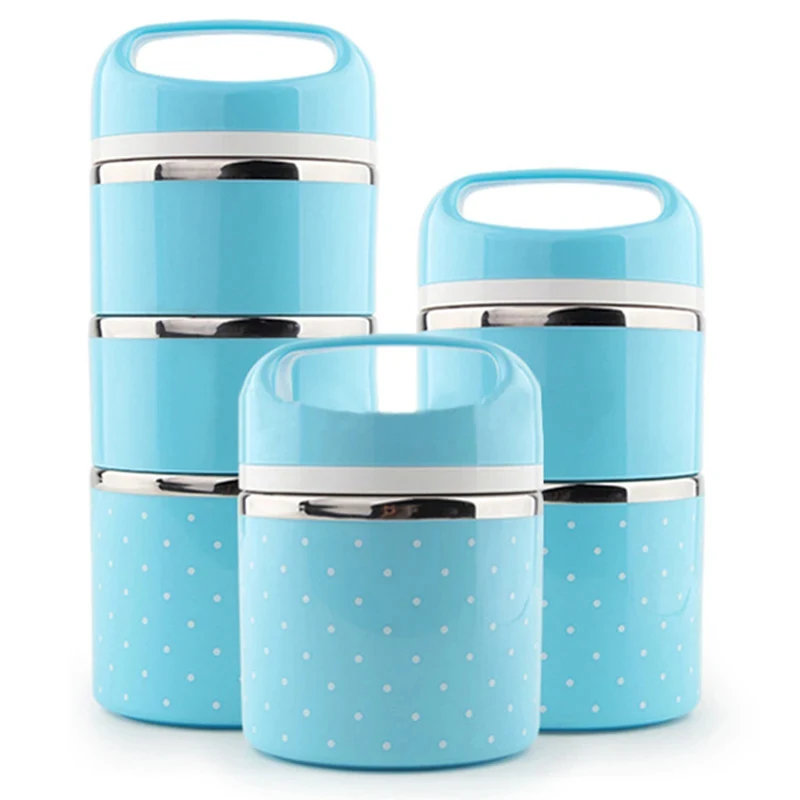 

Leak-Proof Stainless Steel Japanese Lunch Box Thermos Bento Student Food Container Round Shape Picnic Travel For Food Storage