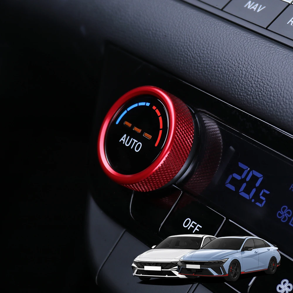 

Одна пара алюминиевых красных, синих, черных, внутренних кондиционеров, кольцевая накладка для Hyundai Elantra CN7/CN7 N RHD/LHD