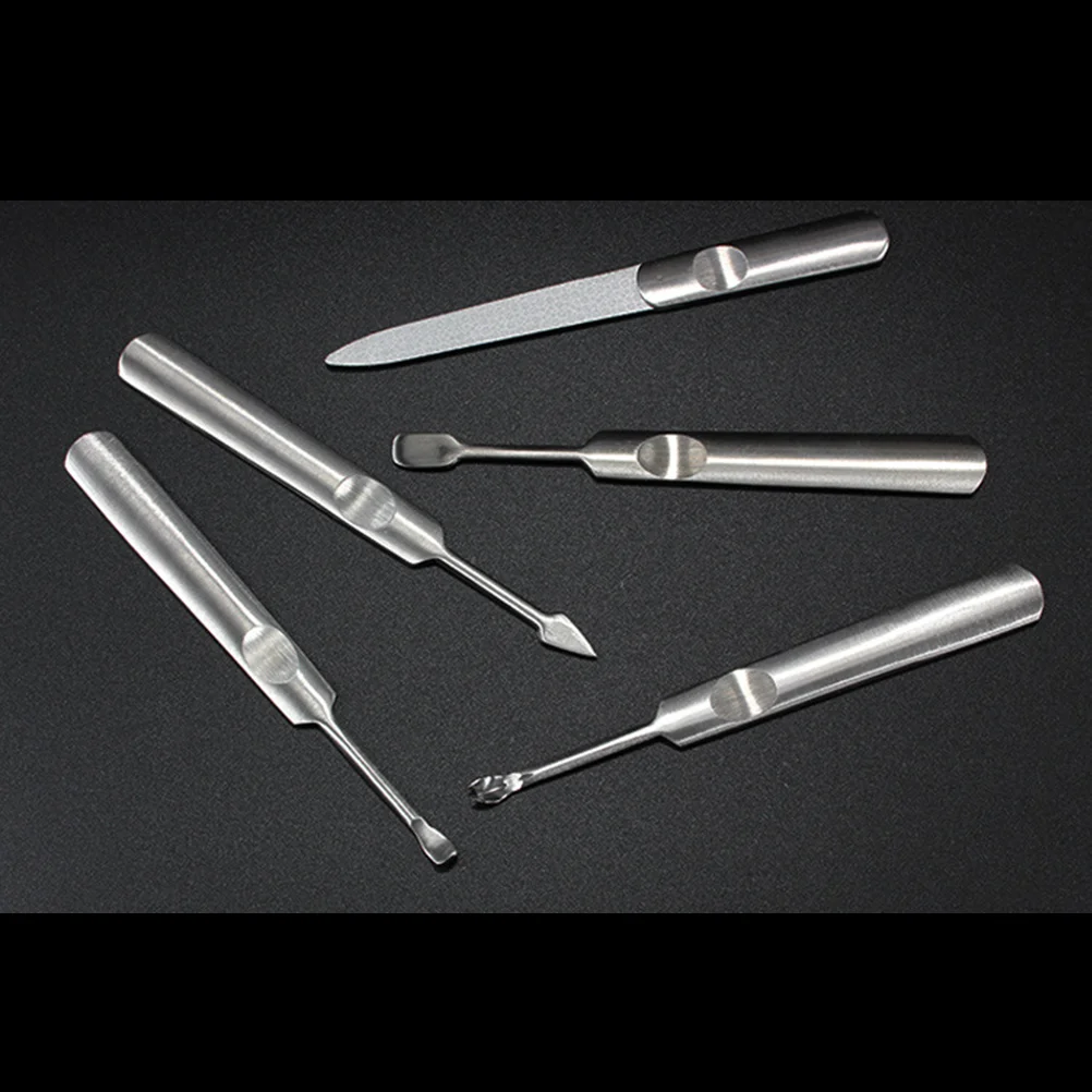 Stainless Steel Pedicure Miss Nail Tools Russian Manicure Drill Bits Brush Cuticle Pusher