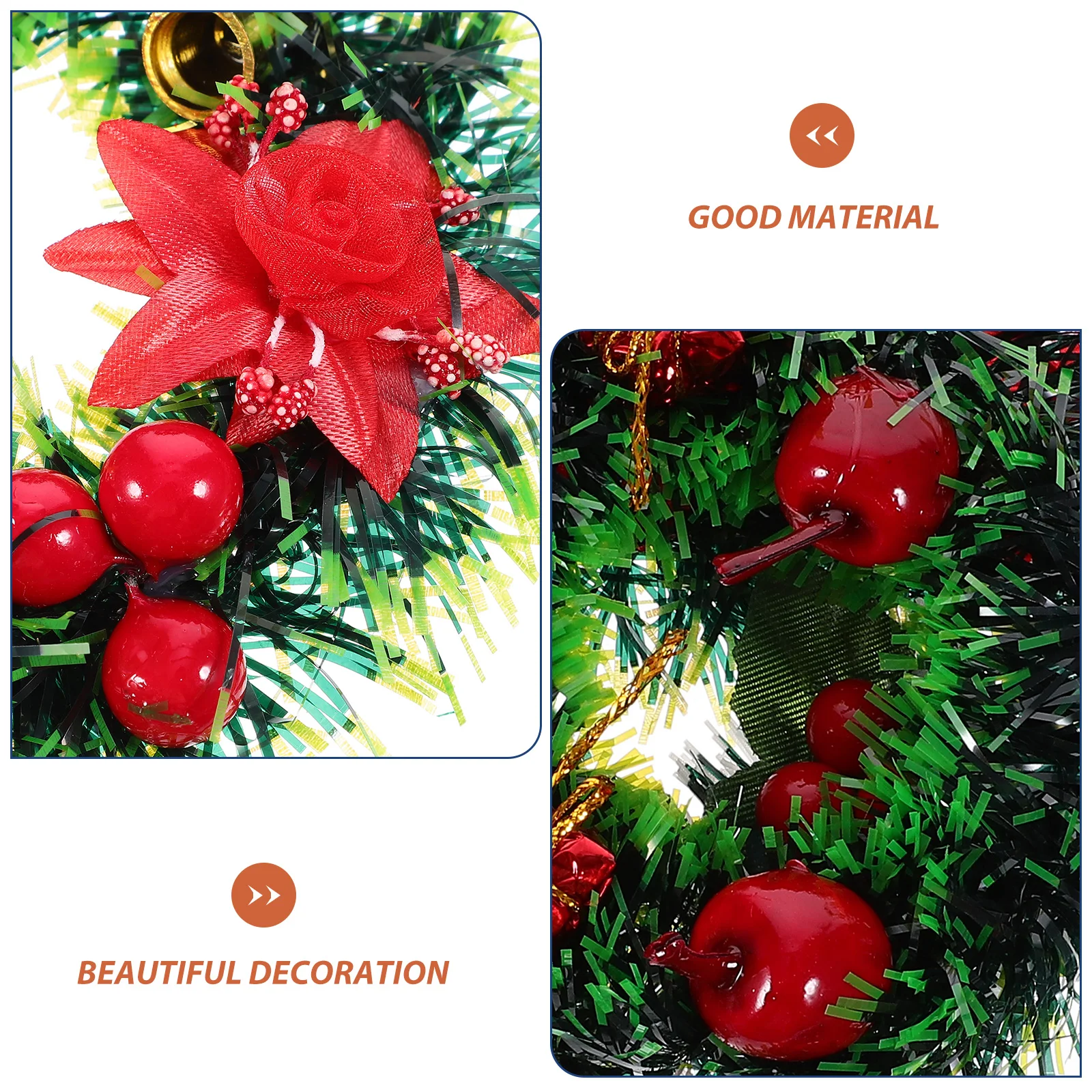 

4Pcs Mini Christmas Artificial Cute Wreath 12cm Mixed Style Party Hanging Wall Door Window Decoration Mini Christmas Garland