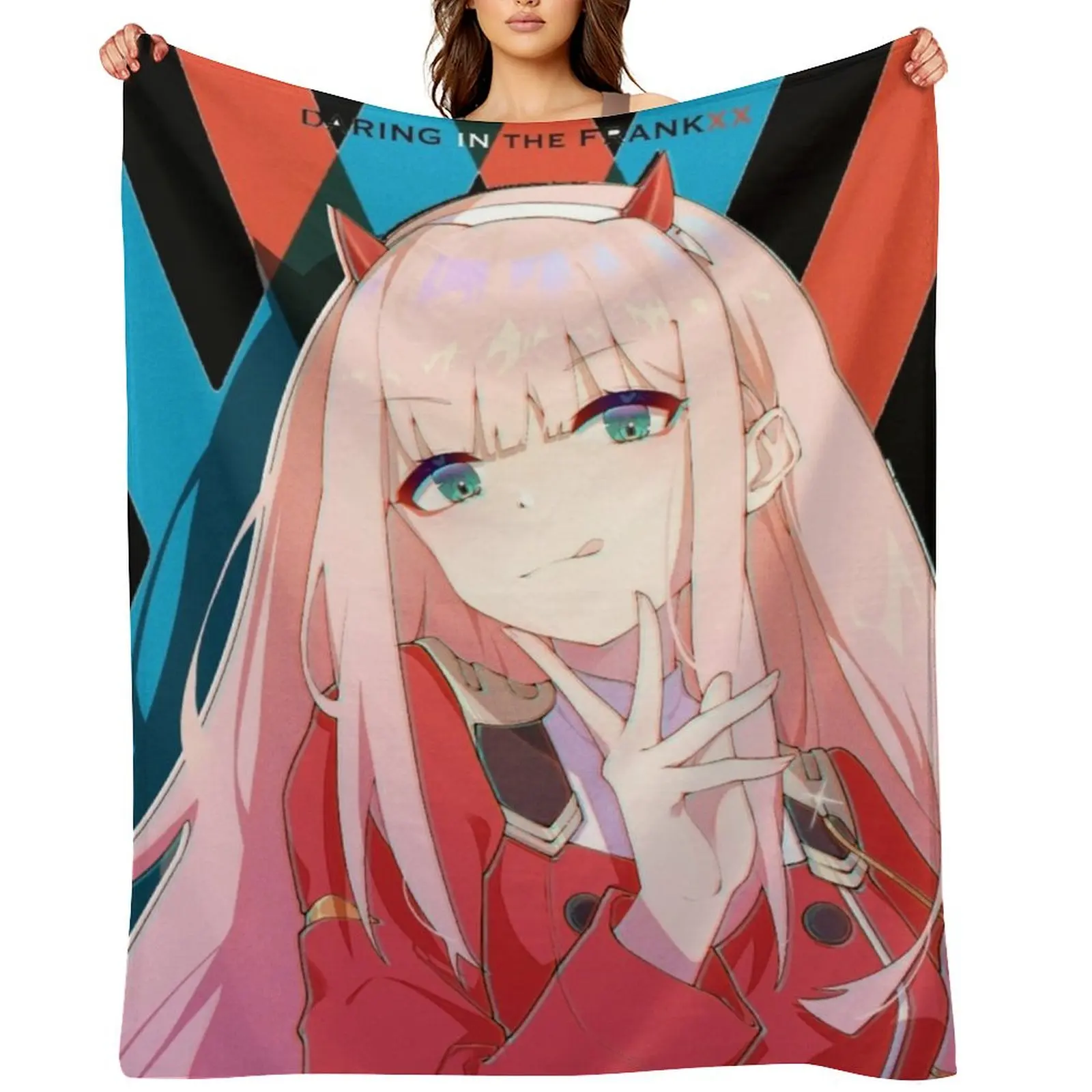 

Darling in the Franxx Anime Throw Blanket halloween Luxury Brand funny gift Polar Blankets