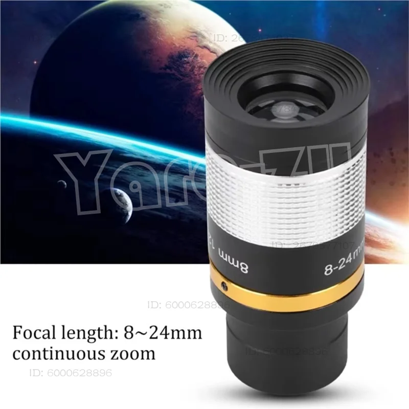 ABFU-For Star Astronomy Observation Accessory 8-24Mm Zoom Eyepiece-Multi Coated Optic Lens For Telescope Eyepiece