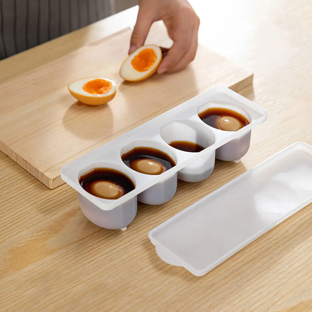 

Egg Holder Pickled Egg Container Airtight Storage Box Durable Plastic Leakproof Organizer for Pickling and Kitchen Use