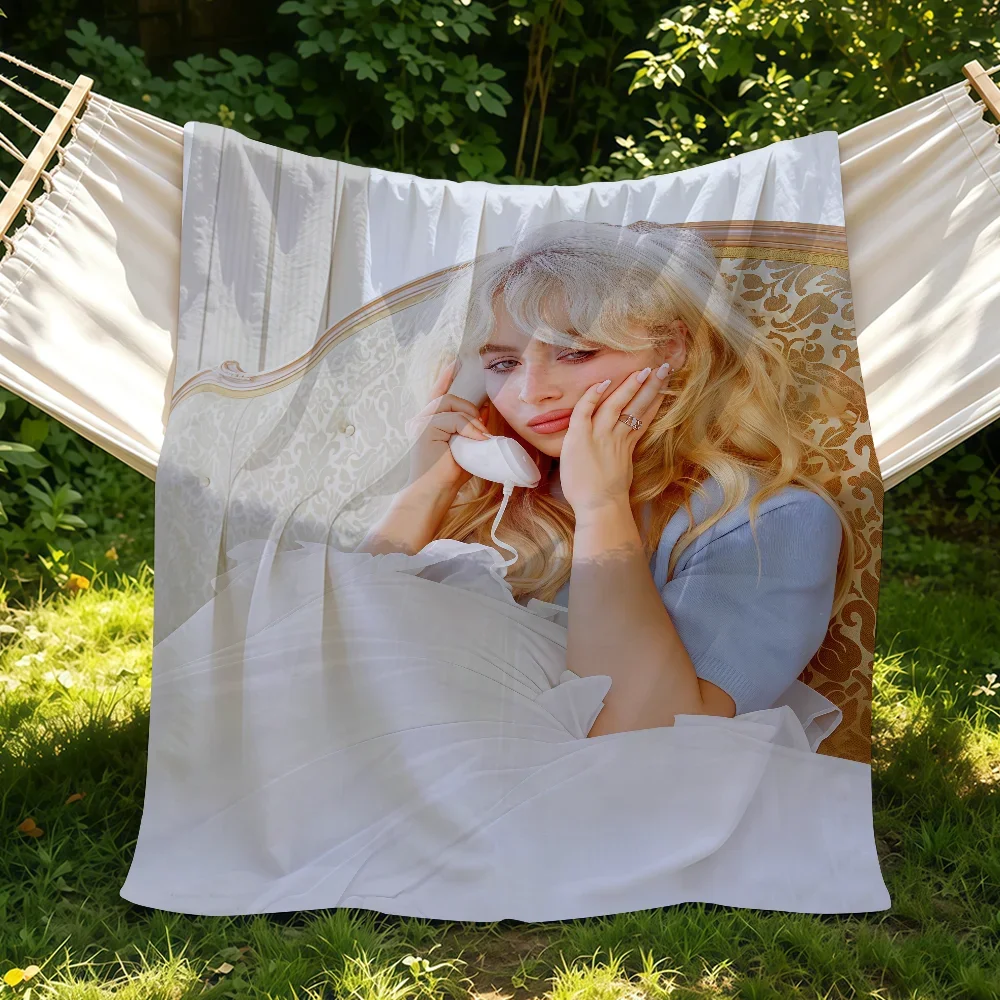 Hot Singer S-Sabrina-es C-Carpenter-s Blanket Suitable For Sofas Beds Offices Cars Outdoor Travel