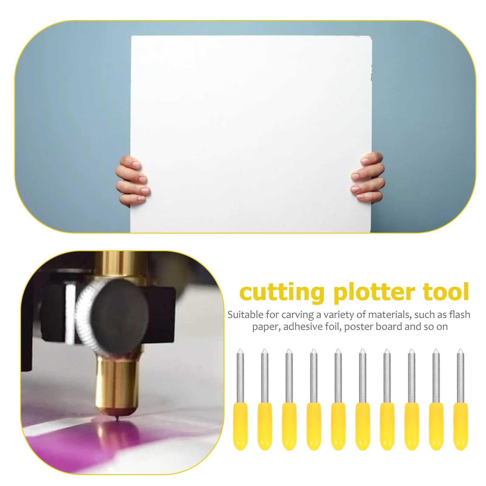 

Replacement Cutting Lettering Knife Head Engraving for Plotter Tungsten Steel