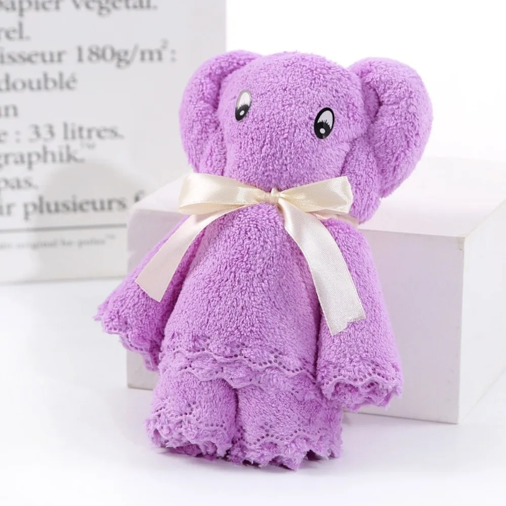 Gifts Coral Fleece Bear-Shaped Towels Soft Folded Hand Towel Absorbent Face Cloth Home Use